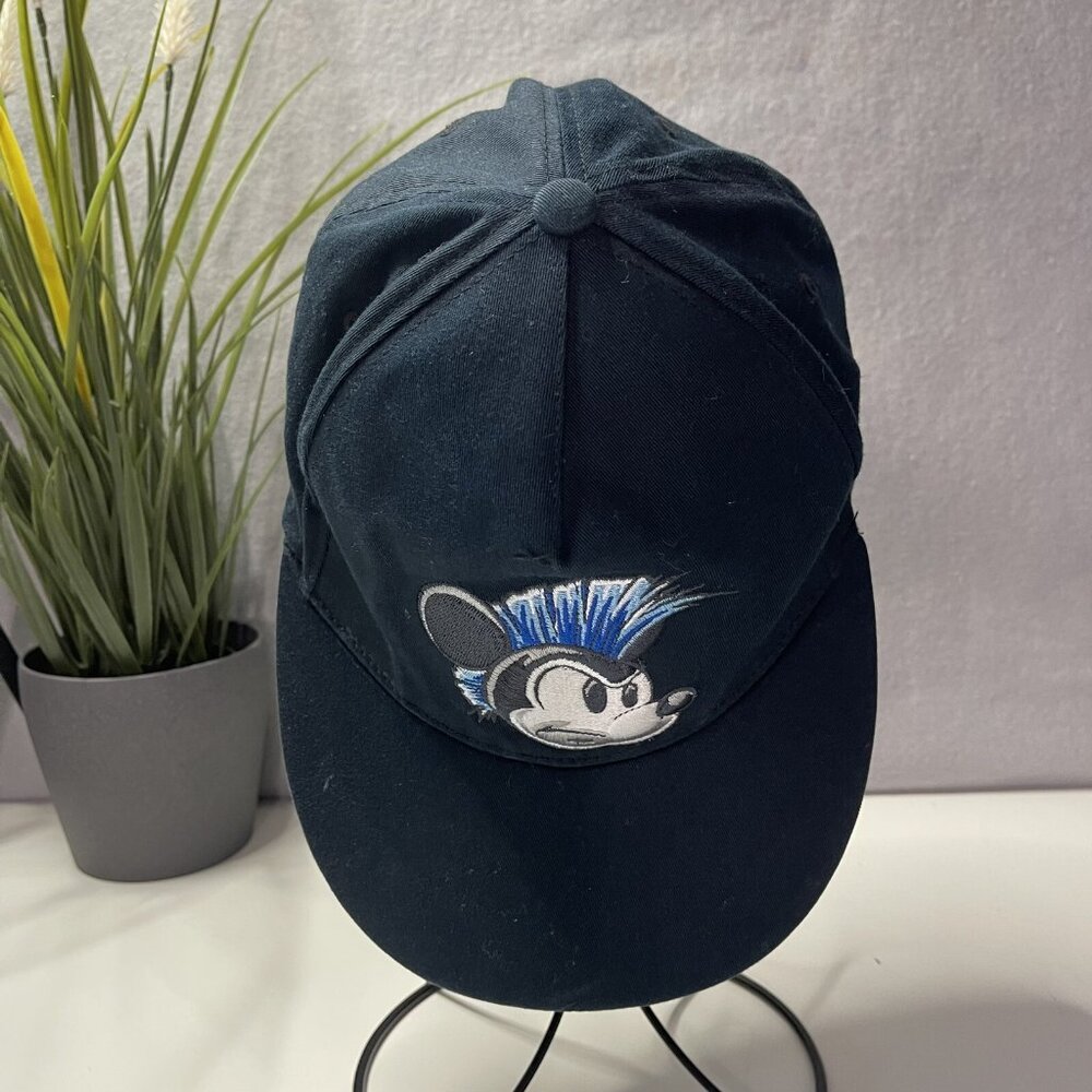 Vtg Youth Disney World Land cap Mickey Mouse 28 with Mohawk elastic band - Picture 3 of 10